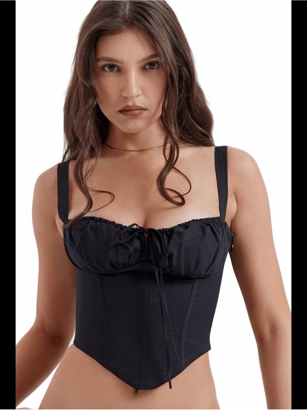 House of CB Black Corset Bustier Top